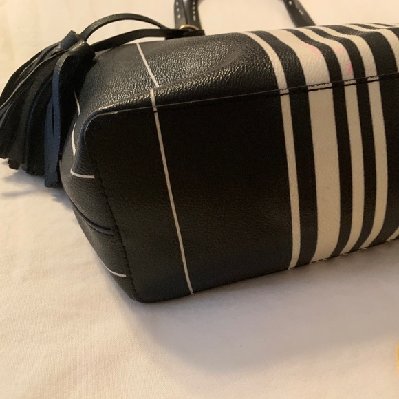 Tori Burch Kerrington Striped Tassel Tote - Picture 4 of 11